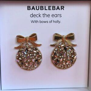 Christmas Holiday Earings Gold Multi Color‎